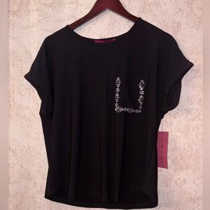 Love Scarlett Black Embellished Women's Top